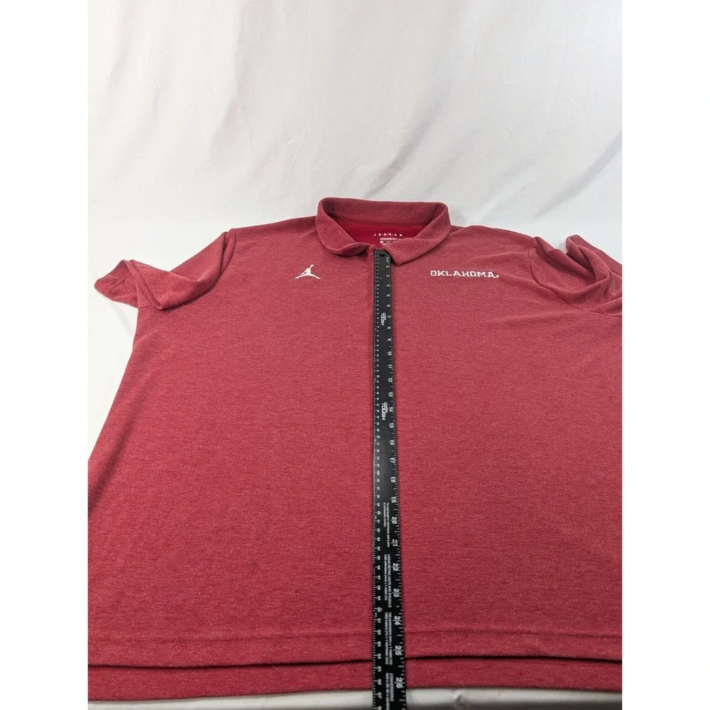 Oklahoma‎ Sooners OU Shirt Men's 3XL Polo Heathered Red Crimson Jordan Standard